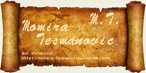 Momira Tešmanović vizit kartica